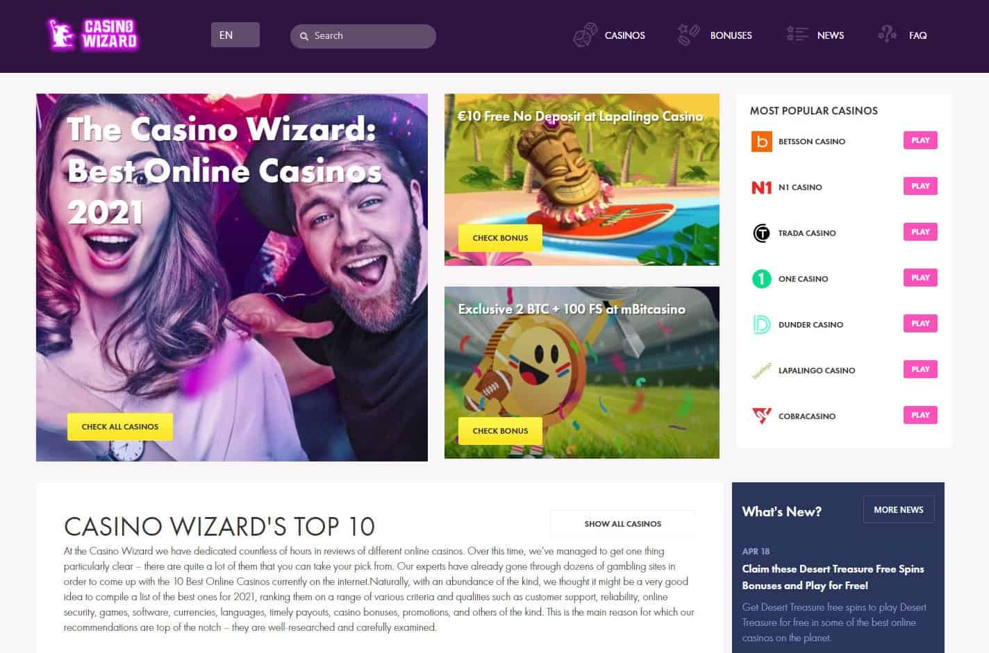 Affiliate Grand Slam - The Casino Wizard